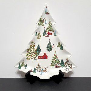 Pottery Barn Christmas in the Country Platter 9.25" w x 11" l x 1" h New